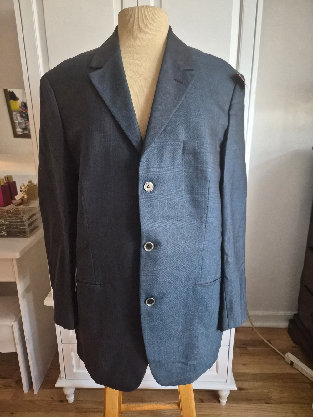 Classic Men's Single-Breasted Dark Gray Blazer
